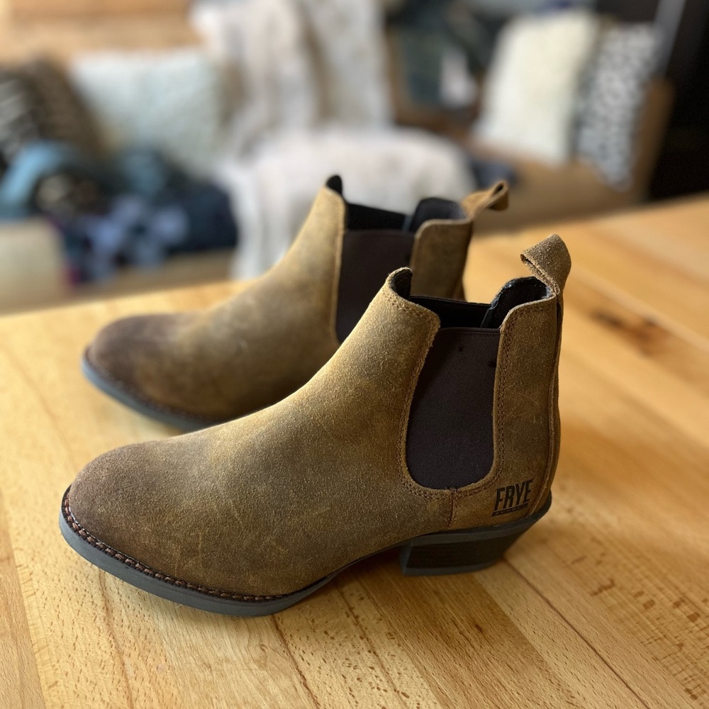 Frye Brown Leather Chelsea Boots